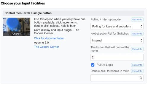 A plugins chosen with configuration details