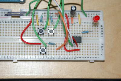 Circuit: SPI controlled potentiometer - close up