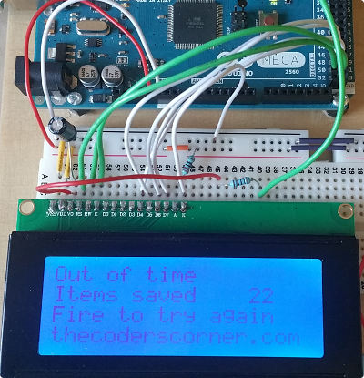 Wiring a 20x4 character display to an Arduino board