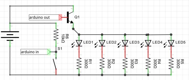 Transistor buffer for Arduino