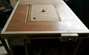 Hand-built router table for the workshop