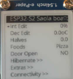 GxEPD2 eInk display plugin for tcMenu