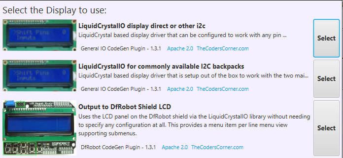 LiquidCrystalIO rendering options