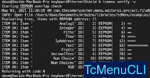 Working with menu structures using the CLI